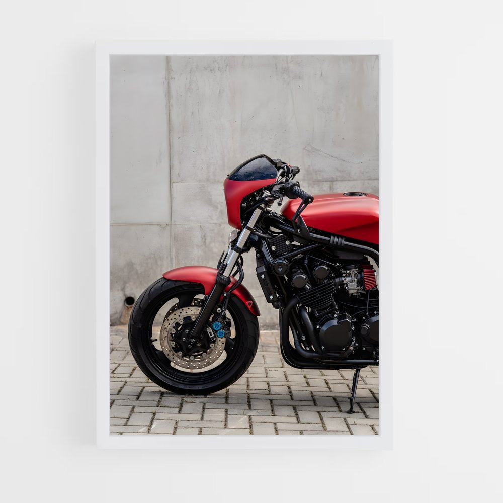 Poster La Moto Rouge – affiche Yamaha (vue 3)